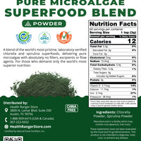 Pure Microalgae Superfood Blend Powder 6.3oz 180g