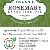 Organic Rosemary Essential Oil 0.5oz (15ml)