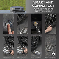 Retractable Tire Inflator for Trackers / Wheelbarrows / Cars / Toys   Made By Giraffe Tools