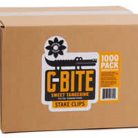 Dark Green C-BITE Garden Stake Clips for 7/16" Garden Stakes (In quantities of 26, 100 and 1000)