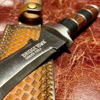 Hero Hori Gardening Knife With Leather Sheath & Sharpener
