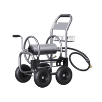 Heavy Duty Garden Hose Reel Cart - 4 Wheels - Made By Giraffe Tools