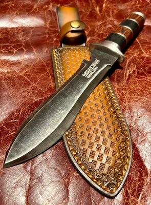 Hero Hori Gardening Knife With Leather Sheath & Sharpener