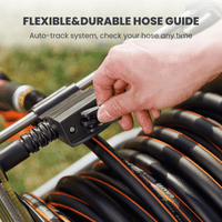 Heavy Duty Garden Hose Reel Cart-2 Wheels - Stainless Steel Made By Giraffe Tools
