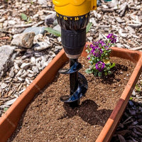 Flower Planting Auger & Grass Plug Tool (2" x 7") By Power Planter Augers, USA Made!