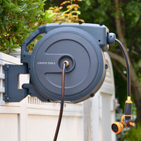 Retractable Garden Hose Reel-1/2in-130ft Made By Giraffe Tools