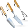 Classic Garden Tool Set - Includes Hand Trowel Transplanter Cultivator By Garden Guru