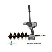 Gallon Pot & Post Hole Auger (7" x 28") By Power Planter Augers, USA Made