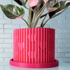 Modern Heart-Shaped Planter with Drainage & Saucer In Several Colors & Sizes!