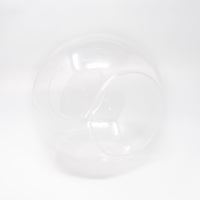Large Hand-Blown Glass Terrarium with 2 Open Ends