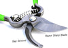 Classic Bypass Pruning Shears Clippers (Green) By Garden Guru