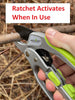 Ratchet Garden Pruning Shears Clippers Deluxe By Garden Guru