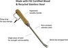 Stainless Steel Garden Dandelion Weeder (classic wood handle) By Garden Guru