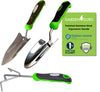 Stainless Steel 3pc Gardening Tool Set (Includes Trowel Transplanter Cultivator) By Garden Guru