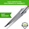 Stainless Steel 5-in-1 Weeder Trowel (classic wood handle) By Garden Guru