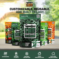 Dark Green C-BITE Garden Stake Clips for 7/16" Garden Stakes (In quantities of 26, 100 and 1000)