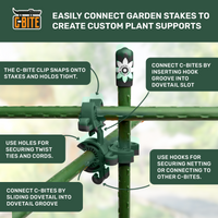 4', 5' or 6' Monster Plant Support!  Custom Trellis & Tomato Cage Kit By C-Bite