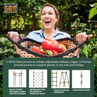 4', 5' or 6' Monster Plant Support!  Custom Trellis & Tomato Cage Kit By C-Bite