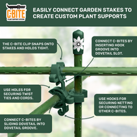 The Maker Kit  - Plant Support System - With or Without 5' Upright Garden Stakes