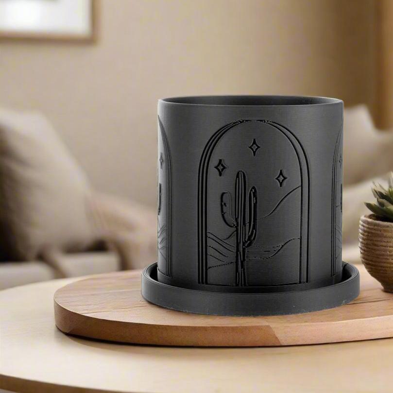Cactus Planter With Size & Color Options