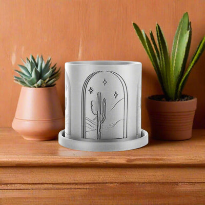 Cactus Planter With Size & Color Options