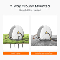 Ground-Mounted Retractable Hose Reel Made By Giraffe Tools