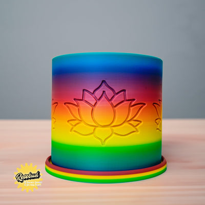 Lotus Flower Pot with Drainage, In Many Colors!