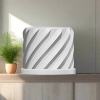 Thick Spiral Plant Pot With Size & Color Options
