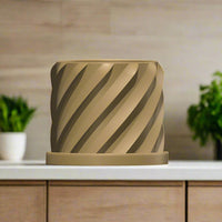 Thick Spiral Plant Pot With Size & Color Options