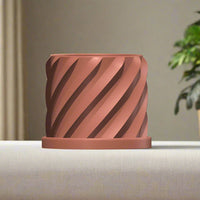 Thick Spiral Plant Pot With Size & Color Options