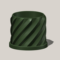 Thick Spiral Plant Pot With Size & Color Options