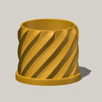 Thick Spiral Plant Pot With Size & Color Options