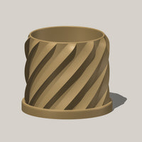 Thick Spiral Plant Pot With Size & Color Options
