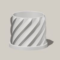 Thick Spiral Plant Pot With Size & Color Options