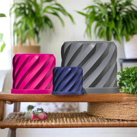 Thick Spiral Plant Pot With Size & Color Options