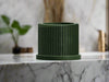 Modern Heart-Shaped Planter with Drainage & Saucer In Several Colors & Sizes!