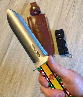 Southwest Hori Hori Gardening Knife With Leather Sheath