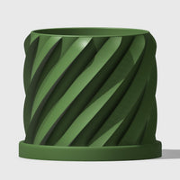 Thick Spiral Plant Pot With Size & Color Options