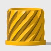 Thick Spiral Plant Pot With Size & Color Options