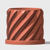 Thick Spiral Plant Pot With Size & Color Options
