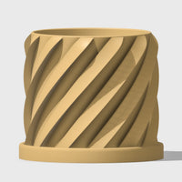 Thick Spiral Plant Pot With Size & Color Options