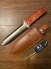 Rosewood Handle Stainless Hori Hori Gardening Knife With Leather Sheath & Sharpener
