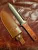 Rosewood Handle Stainless Hori Hori Gardening Knife With Leather Sheath & Sharpener