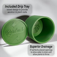 Mid-Century Ribbed Planter In Several Different Colors & Sizes