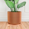 Mid-Century Ribbed Planter In Several Different Colors & Sizes