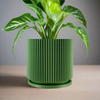 Mid-Century Ribbed Planter In Several Different Colors & Sizes