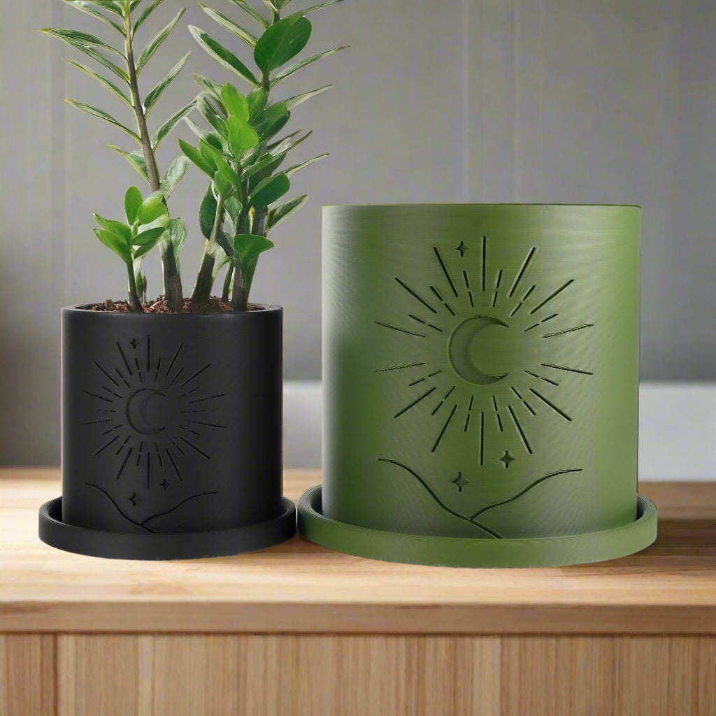 Moon Planter With Size & Color Options