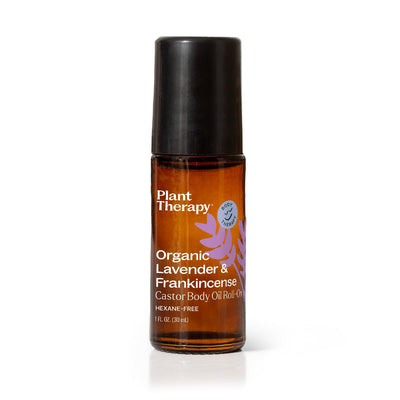 Organic Lavender & Frankincense Castor Body Oil Roll-On 30 mL By Plant Therapy