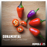 Ornamental Pepper Seed Collection, 7 Chili Varieties, Garden Vegetables
