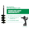 Gallon Pot & Post Hole Auger (7" x 28") By Power Planter Augers, USA Made